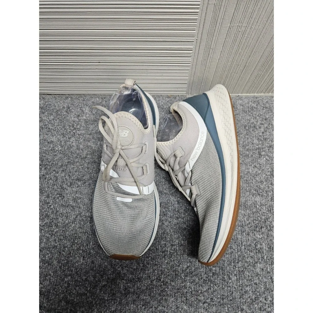 New Balance Fresh Foam Lazr V1 Men Athletic Shoe 9D Gray Knit‎ Lace Up Sneaker